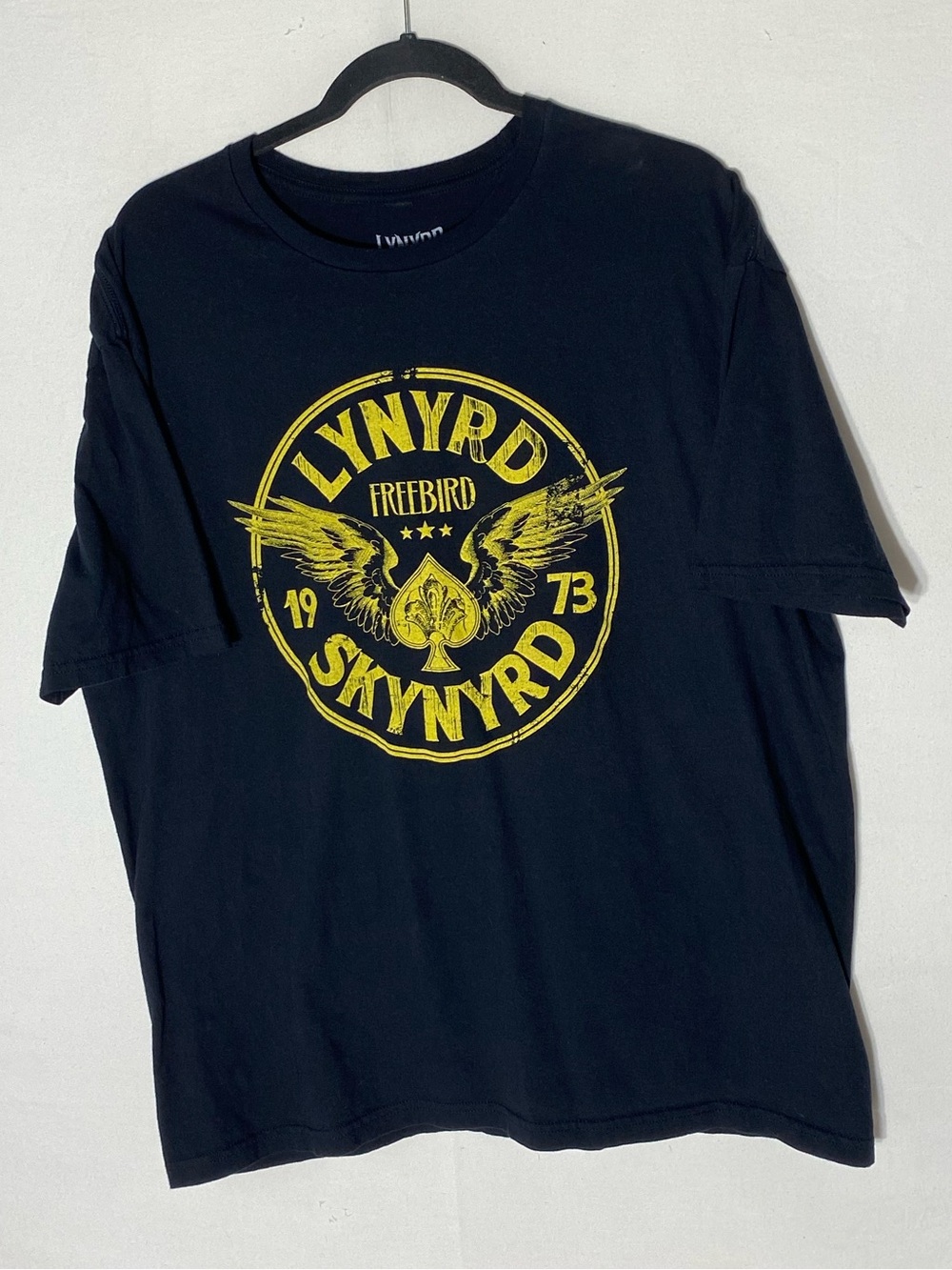 Lynyrd Skynyrd Black & Yellow Cotton Graphic Tee Band Tee XL T Shirt